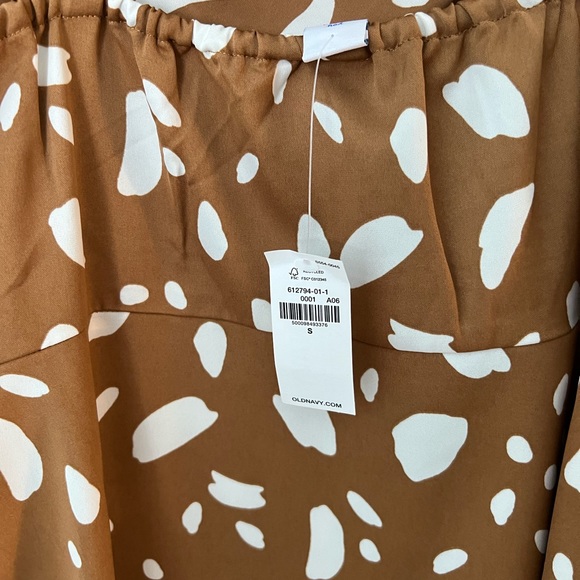 Old Navy Tan & White Polka Dot Maxi Slip Boho Camisole Sleeveless Dress Size S - Picture 4 of 6